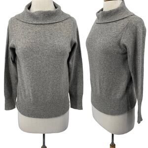 Preston & York Sweater Silk Angora Rabbit Turtleneck Pullover Grey NEW Womens MP